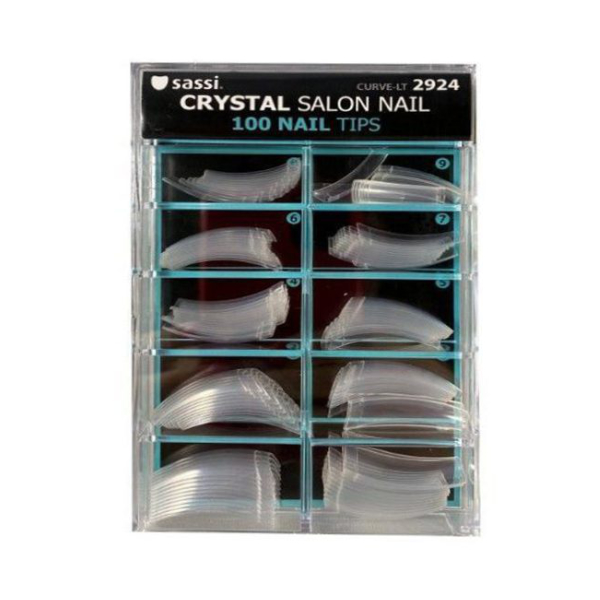 100 Tips Crystal Salon Nail / Curve LT