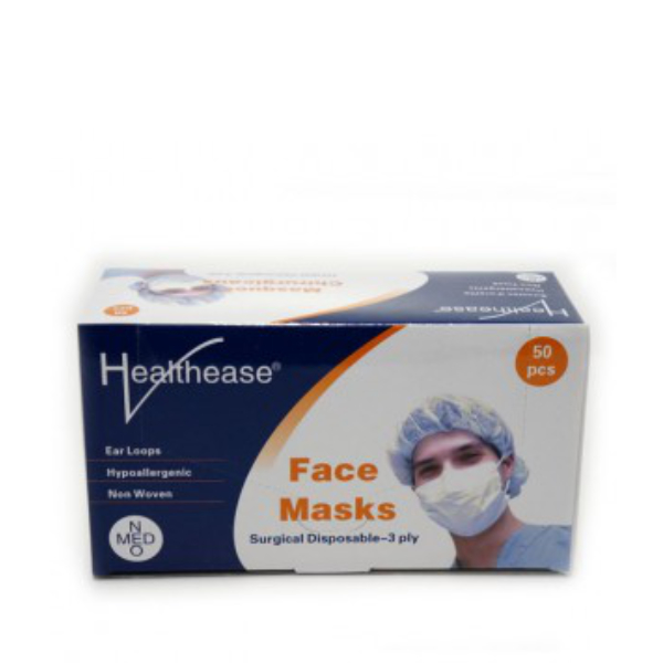 Protective Mask With Earlobe 3ply -50pcs (BLUE)
